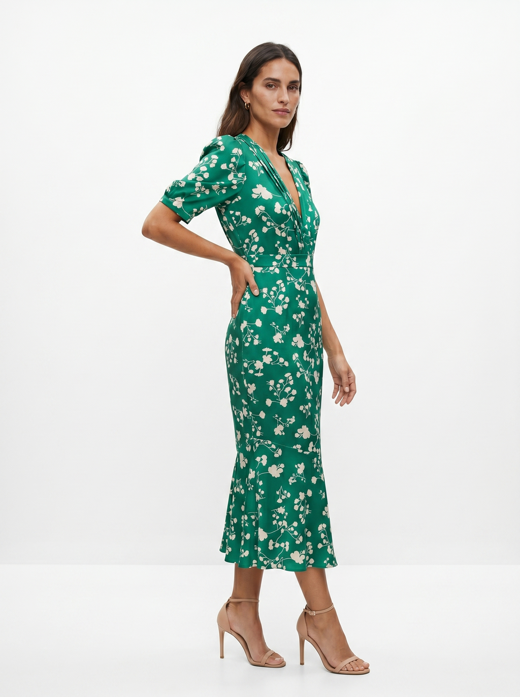 Jaione | Vestido con diseño floral y cuello en V