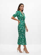 Jaione | Vestido con diseño floral y cuello en V