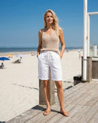 Pantalón capri de corte relajado