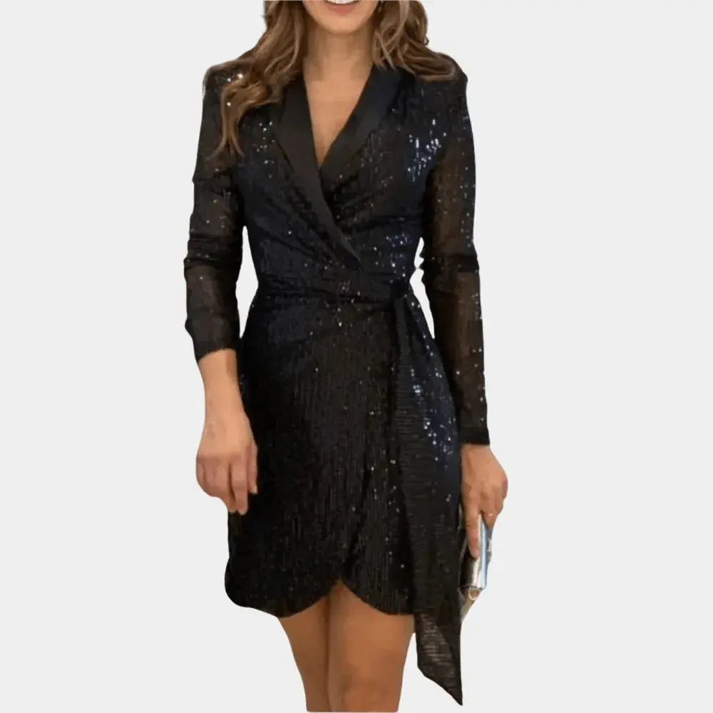 Vestido estilo blazer con cinturón
