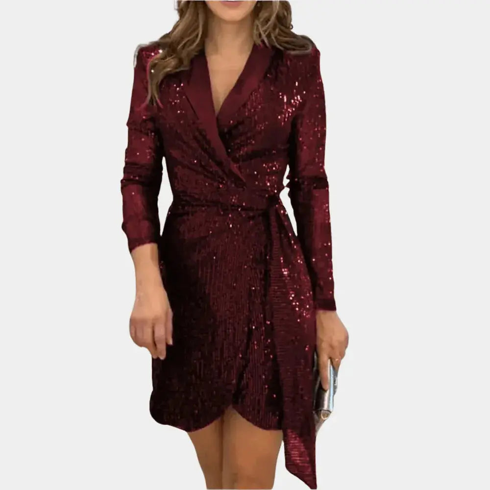 Vestido estilo blazer con cinturón