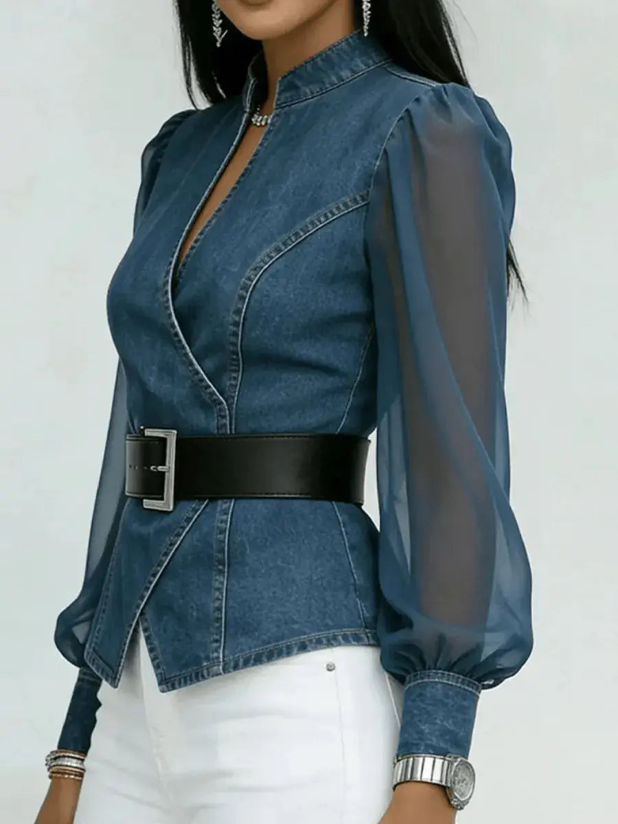 Camisa vaquera con bolsillos en el pecho