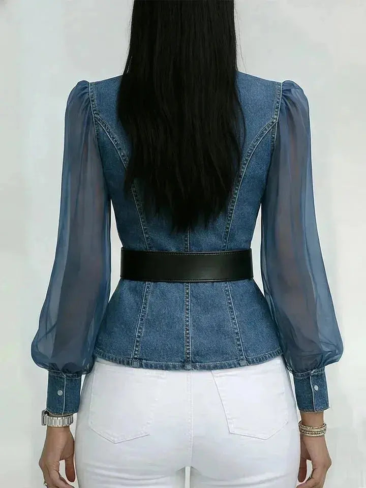 Camisa vaquera con bolsillos en el pecho