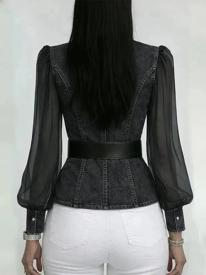 Camisa vaquera con bolsillos en el pecho