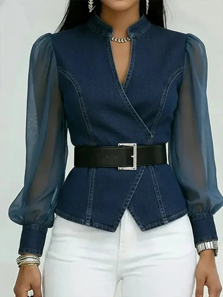 Camisa vaquera con bolsillos en el pecho