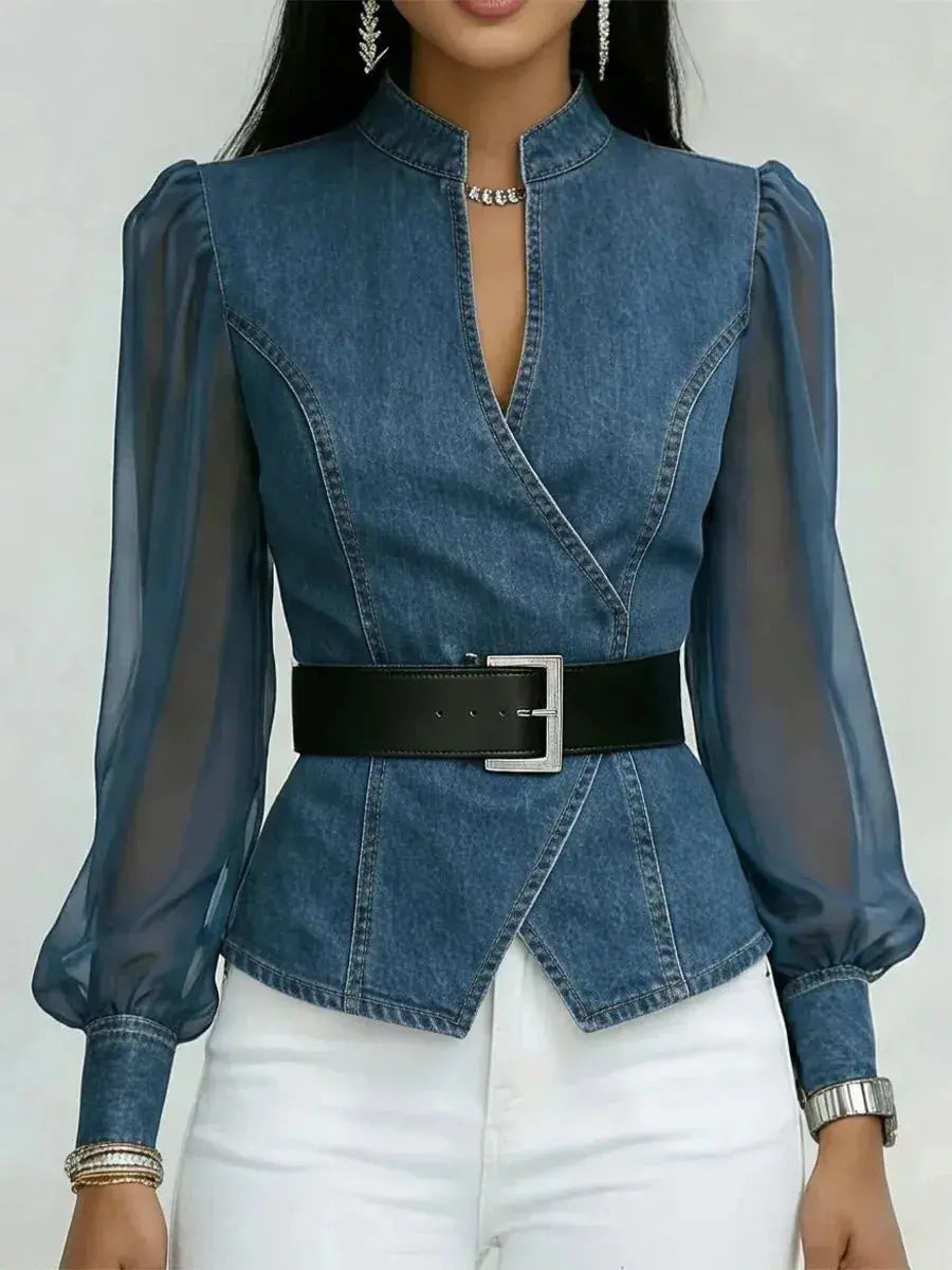 Camisa vaquera con bolsillos en el pecho
