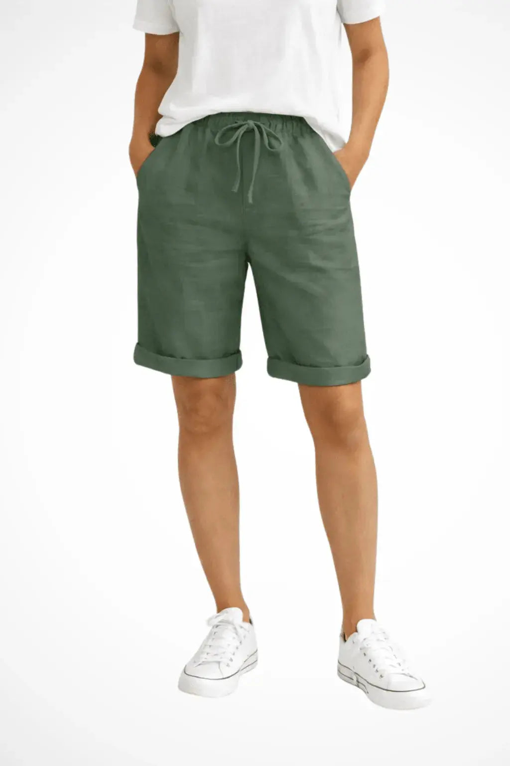 Pantalón capri de corte relajado
