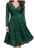 Hortensia | Vestido corto de encaje con escote en V