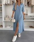 Cerezo | Vestido camisero oversize con cinturón