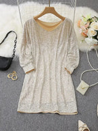 Vestido corto de lentejuelas