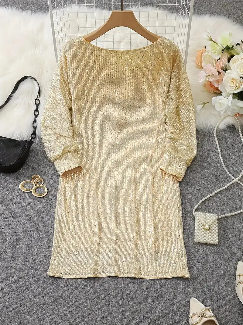 Vestido corto de lentejuelas