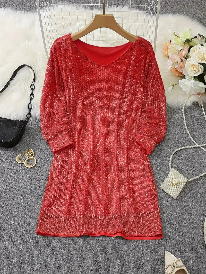Vestido corto de lentejuelas
