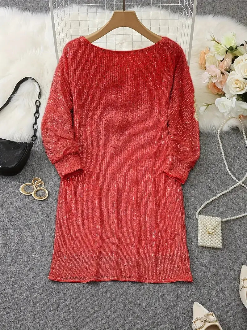Vestido corto de lentejuelas