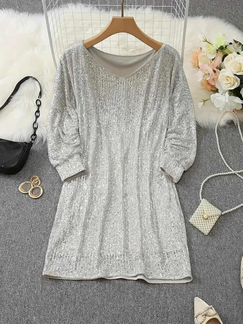 Vestido corto de lentejuelas