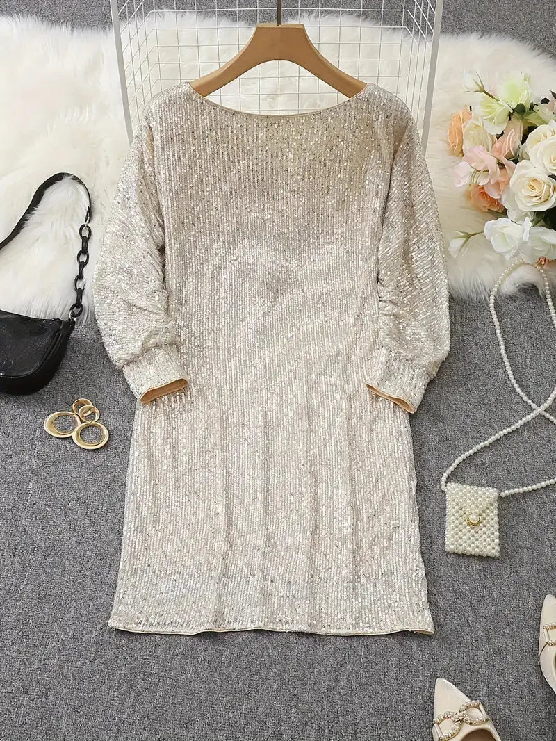 Vestido corto de lentejuelas