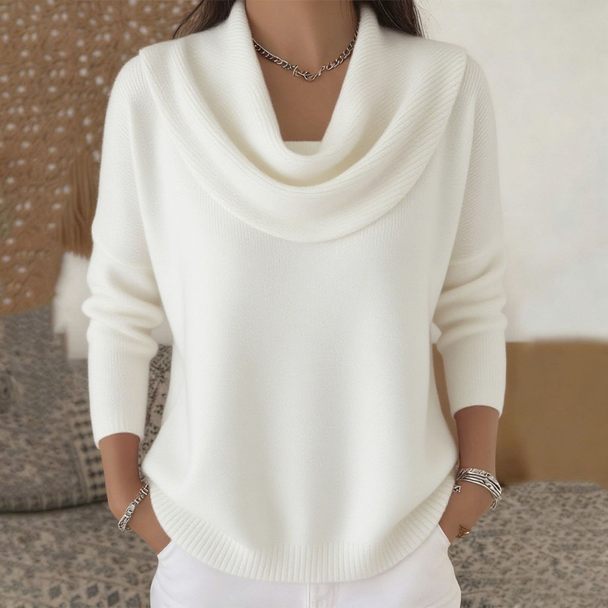 Iefje | Jersey con cuello drapeado