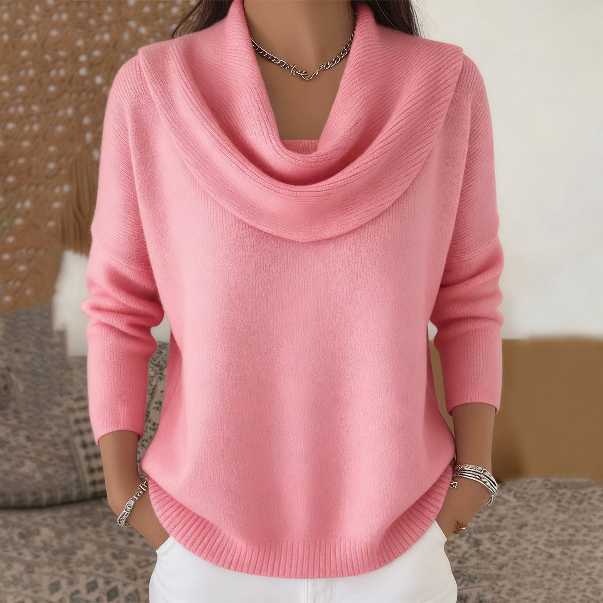 Iefje | Jersey con cuello drapeado