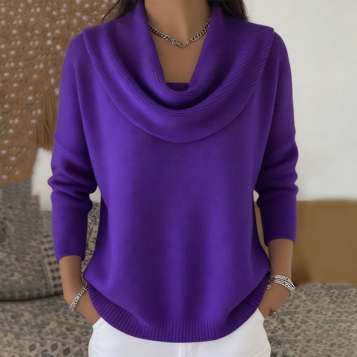 Iefje | Jersey con cuello drapeado