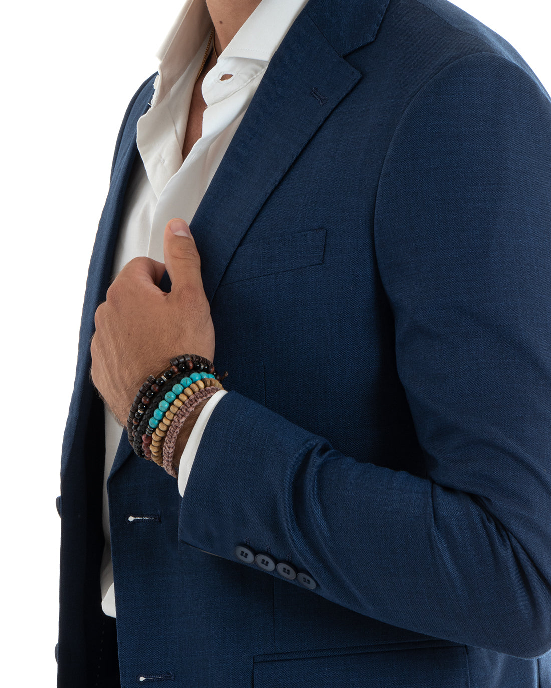 Bartolomé | Traje azul jaspeado de dos piezas para hombre