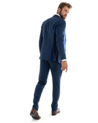 Bartolomé | Traje azul jaspeado de dos piezas para hombre