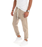 Anselmo | Pantaloni uomo jeans jogger cotone loose fit rotture beige GIOSAL-P3528A