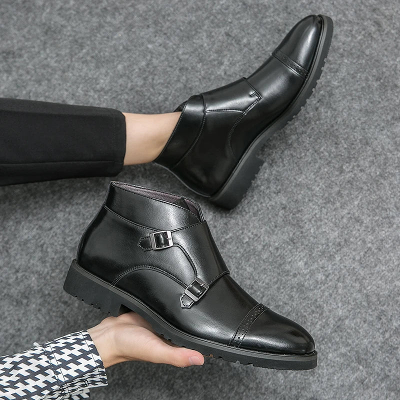 Botines doble monje de cuero sintético Parker™