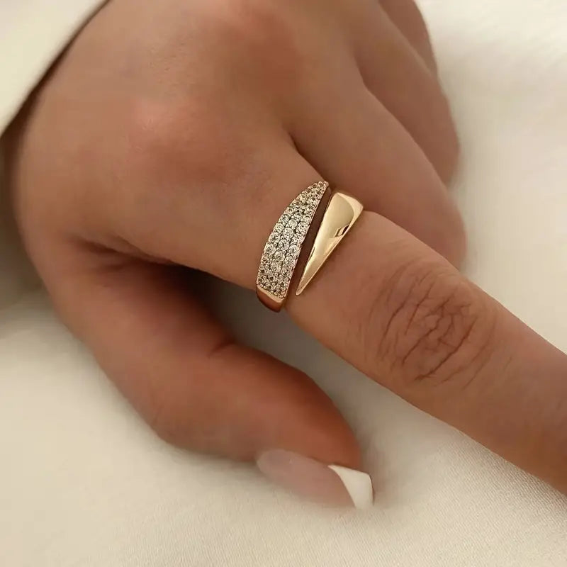 Cobre | Anillo elegante con piedras preciosas Claudia