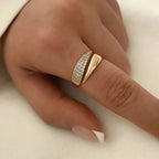 Cobre | Anillo elegante con piedras preciosas Claudia