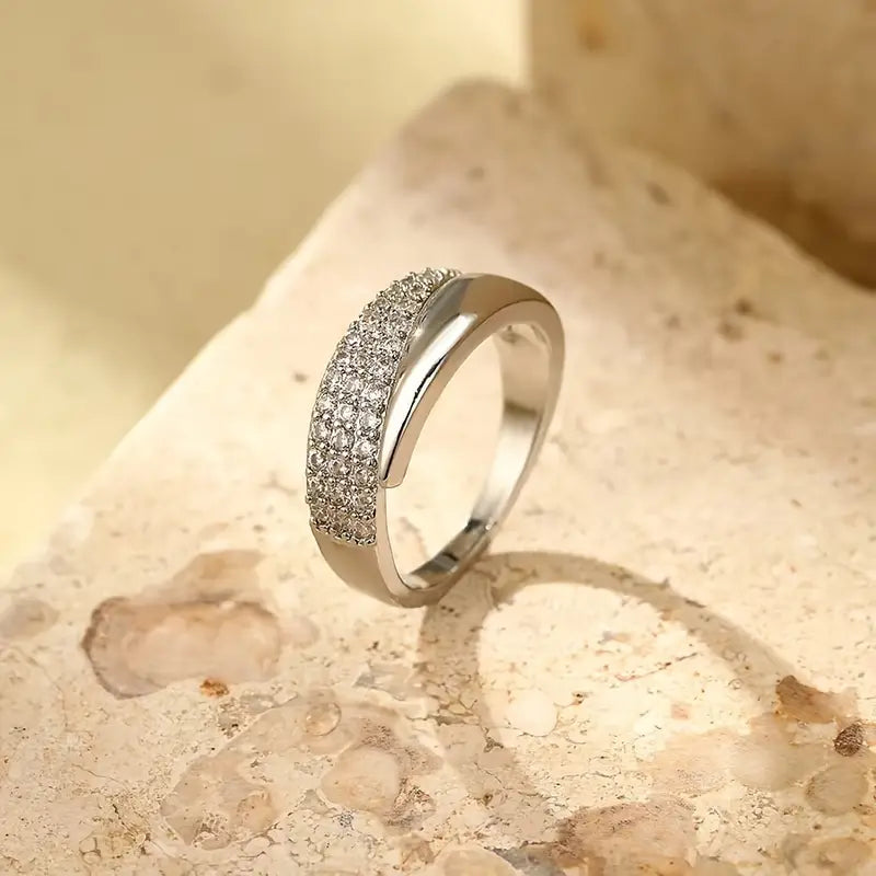 Cobre | Anillo elegante con piedras preciosas Claudia