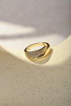 Cobre | Anillo elegante con piedras preciosas Claudia