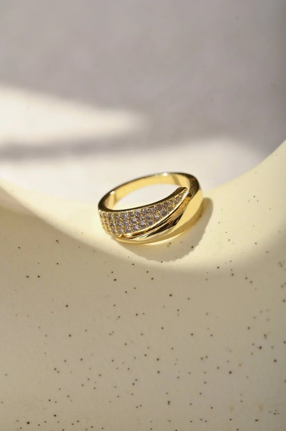 Cobre | Anillo elegante con piedras preciosas Claudia