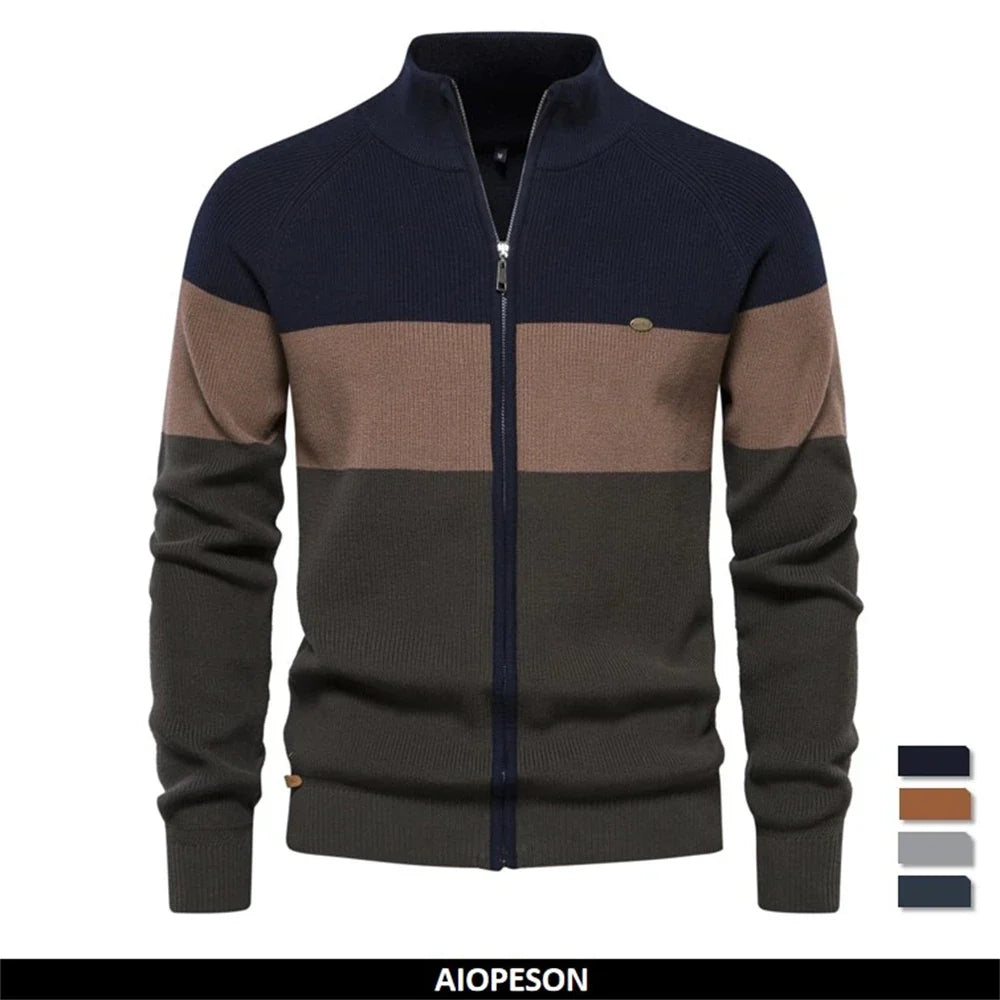 Chaqueta de punto de hombre con cremallera