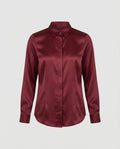 Blusa entallada de acabado satinado