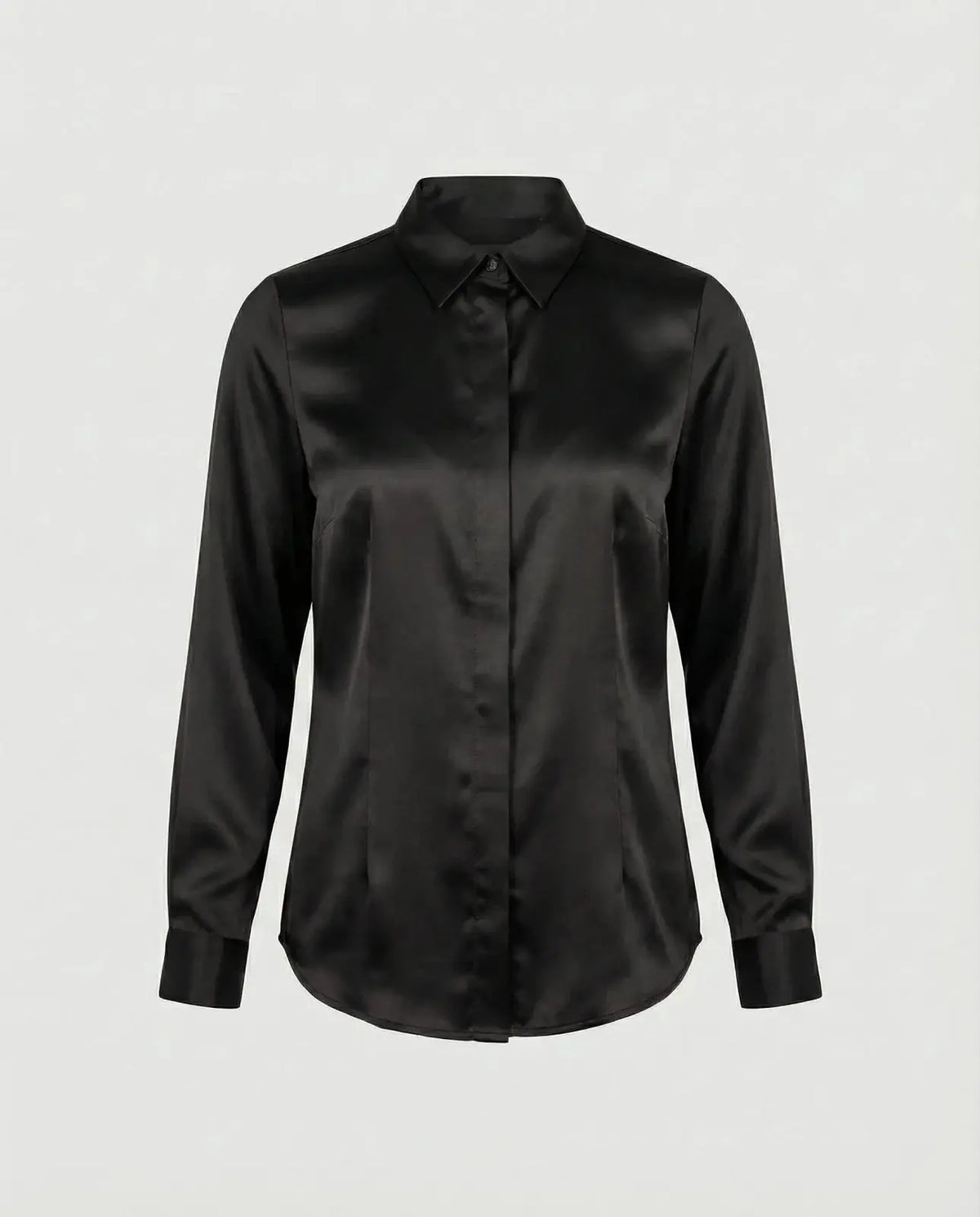 Adela | Blusa entallada de acabado satinado