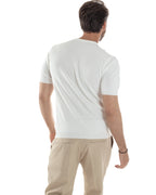 Baldomero | Camiseta de punto blanca con cuello redondo para hombre