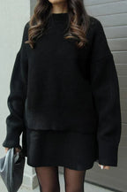Beatrice | Conjunto de jersey y falda de punto