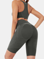 Leggings cortos con textura 3D