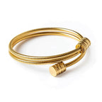 Nácar | Pulsera espiral triple bañada en oro de 18 quilates
