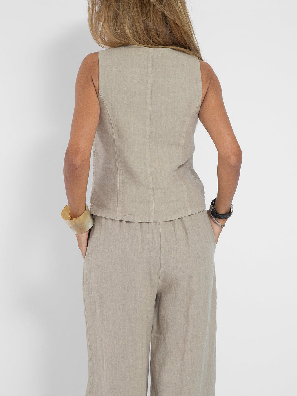 Lauren | Conjunto de chaleco y pantalón ancho