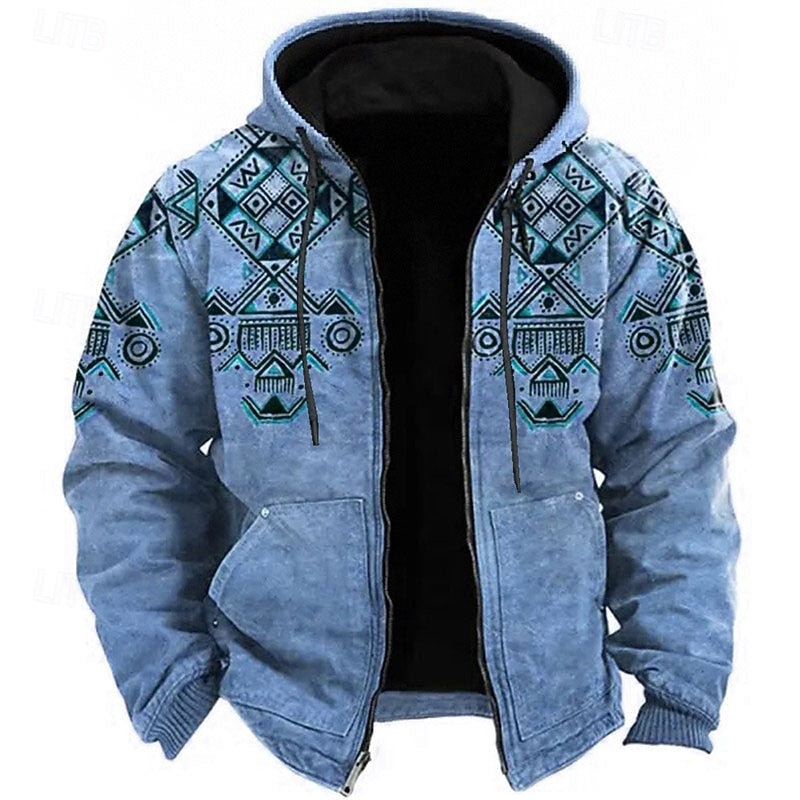 Holden | Chaqueta con capucha y estampado geométrico