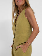 Lauren | Conjunto de chaleco y pantalón ancho