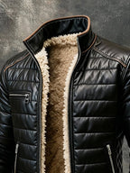 Chaqueta de hombre con cuello alto y cremallera