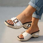 Esperanza | Sandalias de plataforma con hebilla