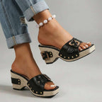 Esperanza | Sandalias de plataforma con hebilla