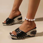 Esperanza | Sandalias de plataforma con hebilla