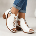 Sabrina Open Toe Buckle Heels