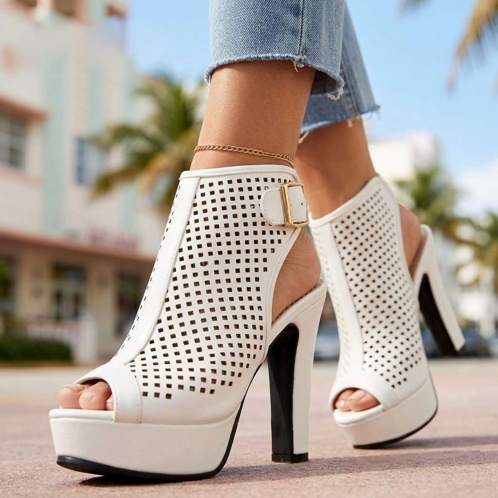 Milagros | Zapatos peep toe de tacón