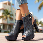 Milagros | Zapatos peep toe de tacón