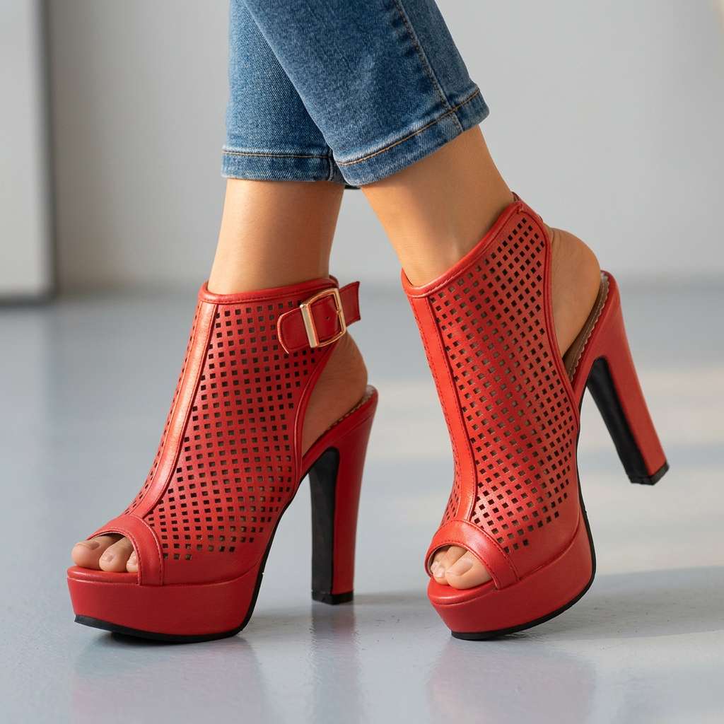 Milagros | Zapatos peep toe de tacón
