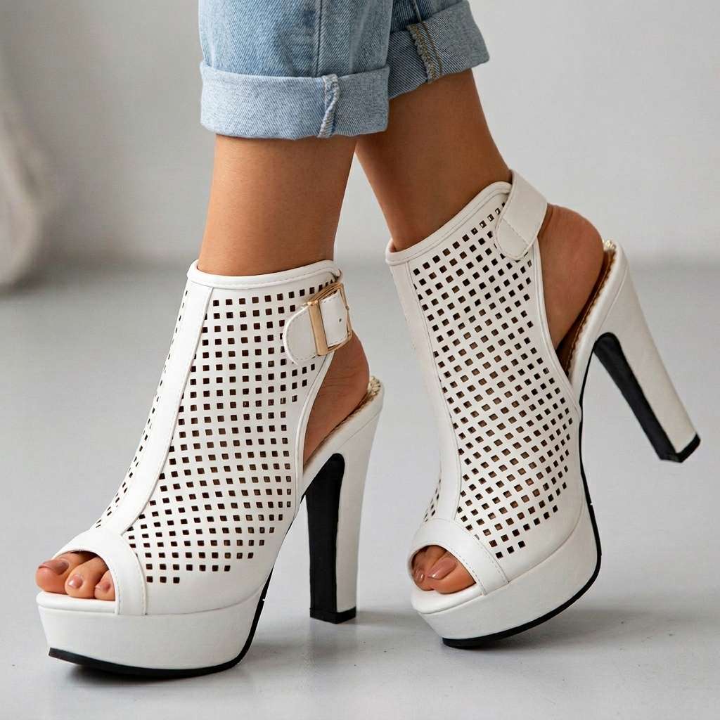 Milagros | Zapatos peep toe de tacón